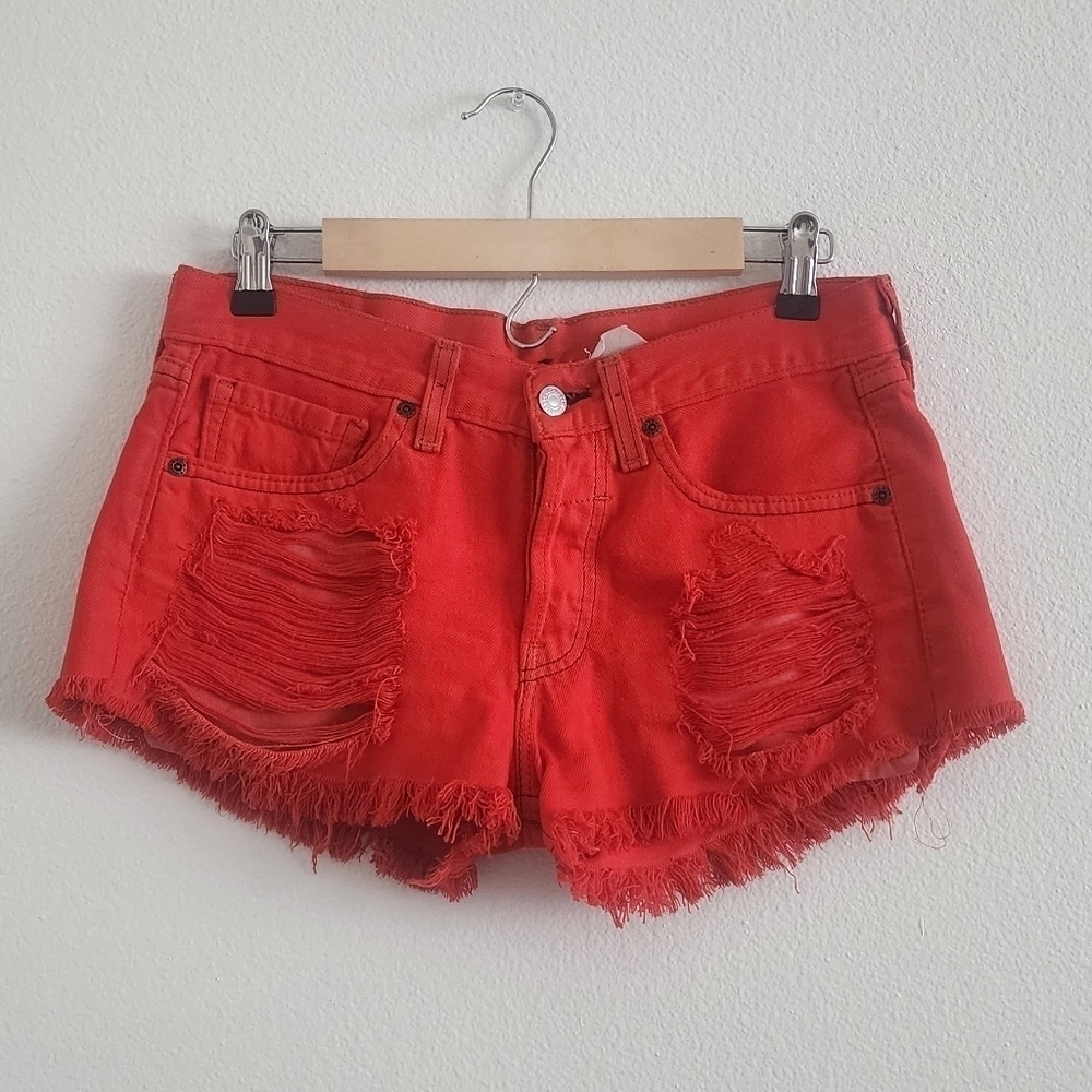 Furst of a Kind × Levi's 502 Distressed Denim Shorts size 29 USA Made NWOT